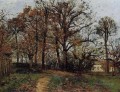 arbres sur une colline automne paysage à louveciennes 1872 Camille Pissarro